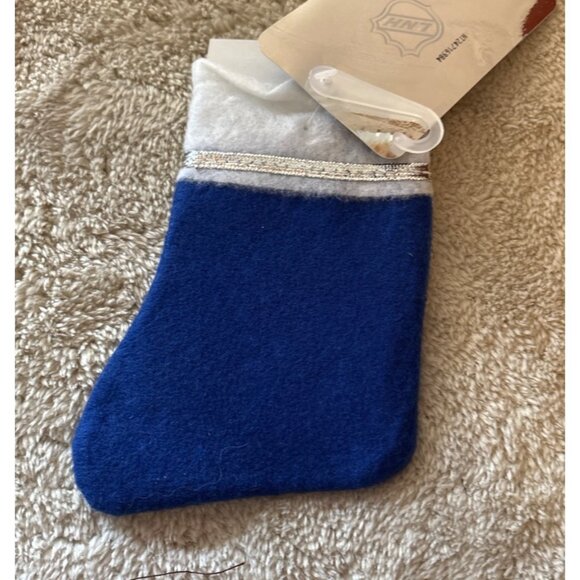 Toronto Maple Leafs NHL Mini Christmas Stocking Blue & White Fleece 6" Hockey - Picture 4 of 6
